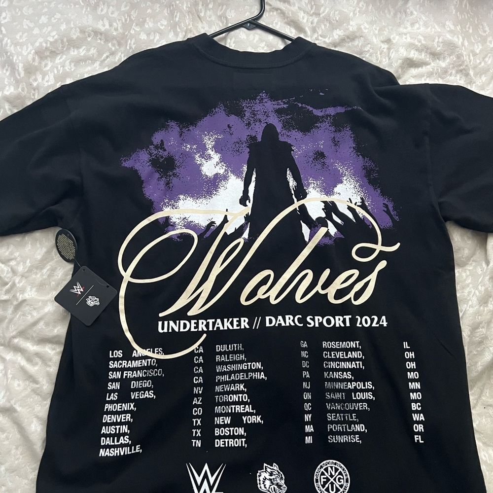 WWE Wolves Undertaker Black and Purple T-Shirt